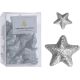 Stella glitterata dimensioni assortite 15/35mm colore argento 45 pezzi KP2096 