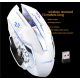 Mouse da gaming LED wireless con batteria ricaricabile incorporata bianco FV-W502 WB2260 