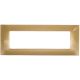 Placca in tecnopolimero 7 posti color oro compatibile Vimar Plana EL3148 