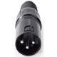 Connecteur XLR 3 broches mâle, nickelé noir ND4894 Nedis