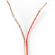 Loudspeaker cable 2x 0.75 mm2 15.0 m Roll-up Transparent ND2190 Nedis