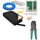 Set di strumenti di rete tester per cavi/pinza crimpatrice/plug/copriconnettore/fascette 145 pezzi F1625 