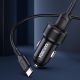 Caricabatterie da auto ricarica rapida 2xUSB 5V 2.4A con cavo type C KSC-860 F2250 Kakusiga