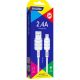 Cavo per ricarica e sincronizzazione microUSB 2m 3A bianco KSC-716 F2470 Kakusiga