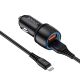 Caricabatterie per auto 2xUSB con cavo Lightning JH004 F4130 Jokade