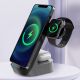 Stazione di Ricarica Wireless 3 in 1 con Supporto da Scrivania 15W F4690 Kakusiga