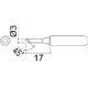 Ersatzspitze für 900M-T-3C Lötkolben, 3mm, HAKKO K035 HAKKO