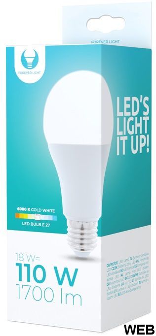 LED lamp 18W 1700lm E27 Cold white Forever Light N236 