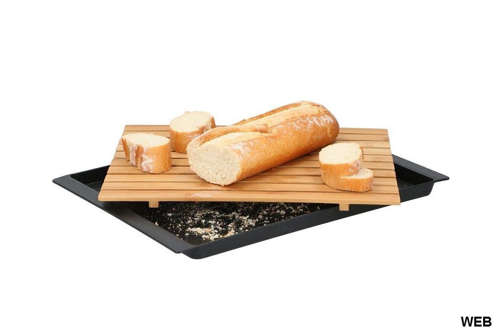 Tagliere per pane con vassoio raccogli briciole bambà¹ 38x27x2cm