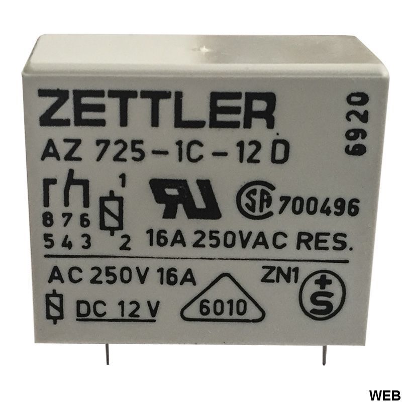 AZ5X-1C-12DSE Zettler Relais 12V Spdt 5 Pièces 92243